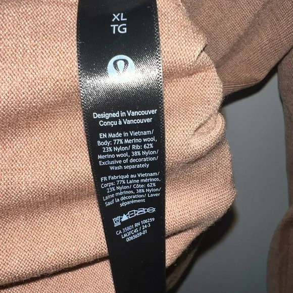 Lululemon gold men’s sweater size XL NWT - Picture 7 of 10